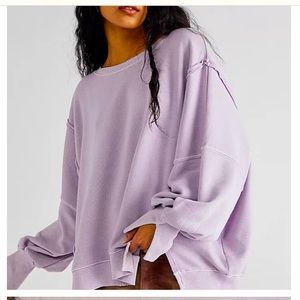 FP We the Free Camden Oversized Sweatshirt NWTGS / Frost Lavender